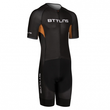 BTTLNS Chimera 1.0 basic trisuit short sleeve black/orange Gods 